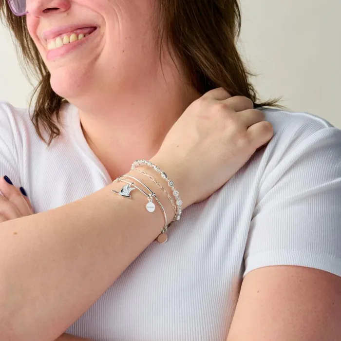 039Blessed039 Crane Duo Charm Bangle Bracelet Silver Women Alex And Ani Iconic Alex And Ani 039Blessed039 Crane Duo Charm Bangle Bracelet Silver Women Alex And Ani Iconic Alex And Ani