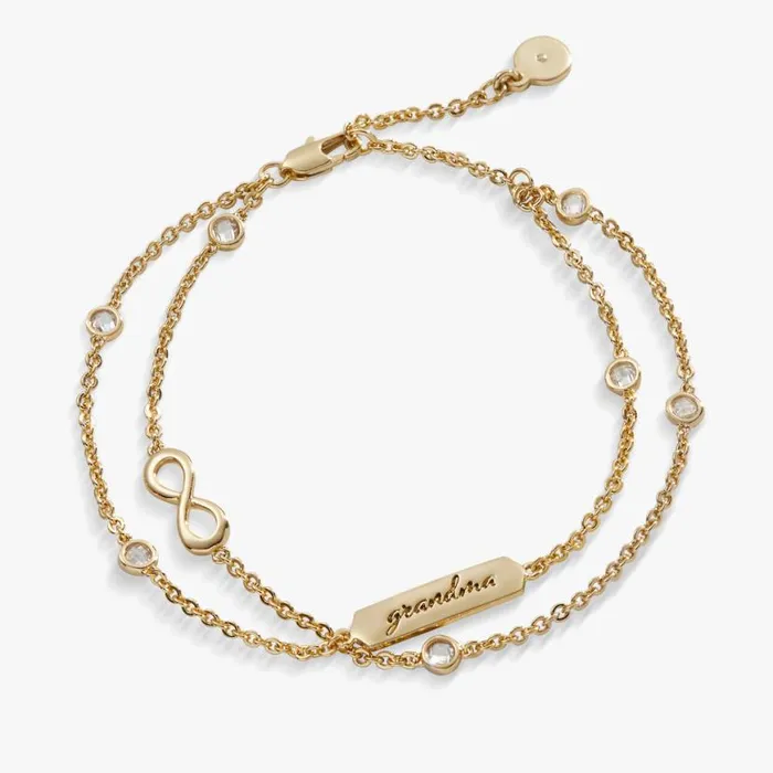039Grandma039 Infinity Chain Bracelet Adjustable Silver Women Alex And Ani Bracelets