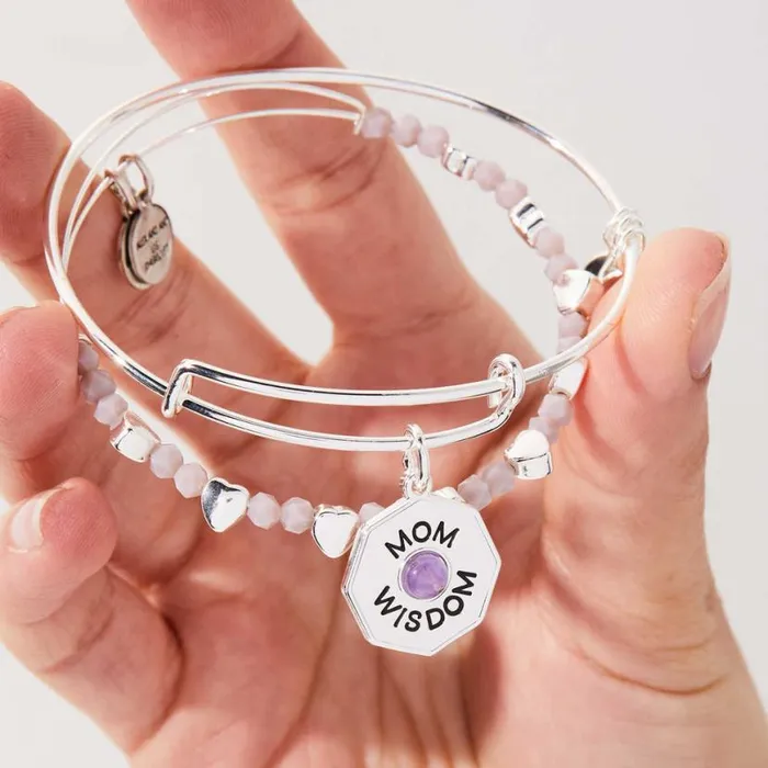 039Mom Wisdom039 Amethyst Charm Bangle Bracelet Silver Women Alex And Ani Iconic Alex And Ani 039Mom Wisdom039 Amethyst Charm Bangle Bracelet Silver Women Alex And Ani Iconic Alex And Ani