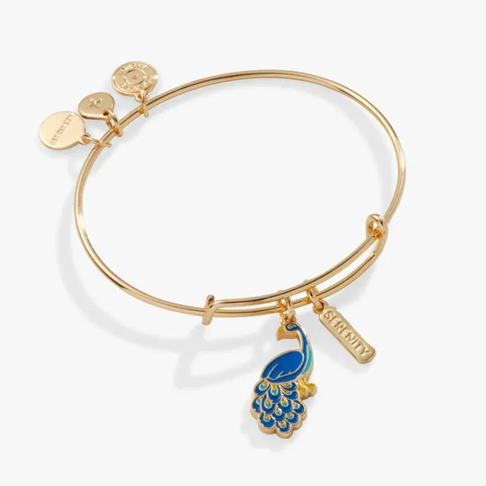 039Serenity039 Peacock Duo Charm Bangle Bracelet Gold Women Alex And Ani Spiritual Religious 039Serenity039 Peacock Duo Charm Bangle Bracelet Gold Women Alex And Ani Spiritual Religious