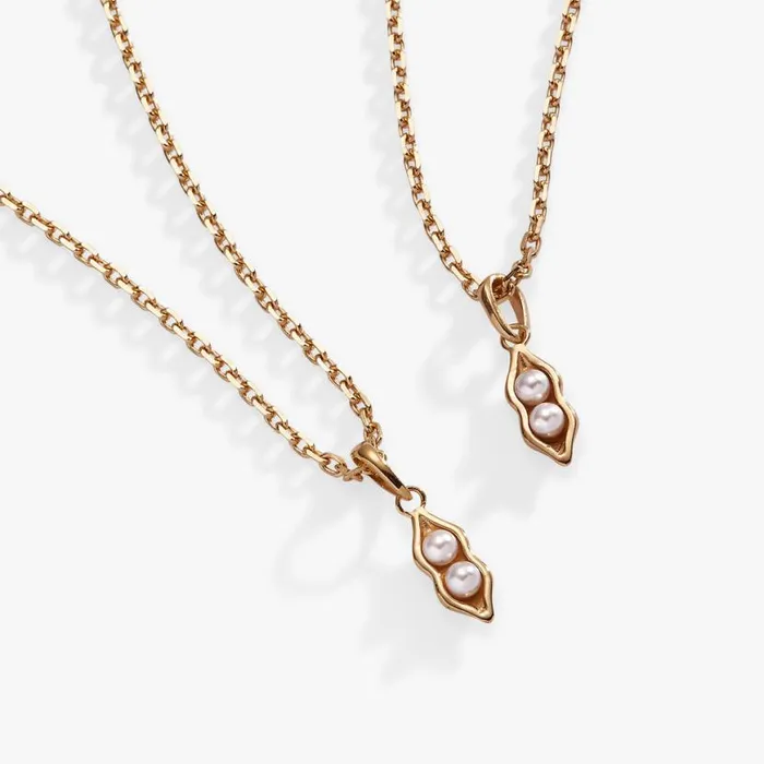 2 Peas In A Pod Adjustable Necklace Set Of 2 14kt Gold Over Sterling Silver Women Alex And Ani Necklaces