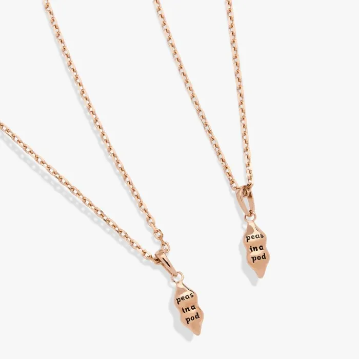 2 Peas In A Pod Adjustable Necklace Set Of 2 14kt Gold Over Sterling Silver Women Alex And Ani Necklaces