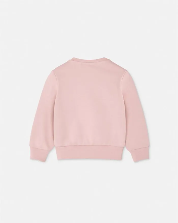 90s Vintage Logo Baby Sweatshirt Light Pink Children Versace Clothing
