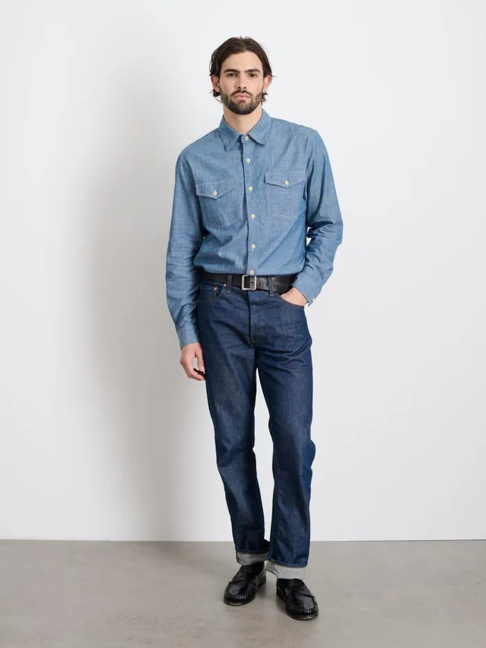 Alex Mill Denim Men Fred Shirt In Chambray