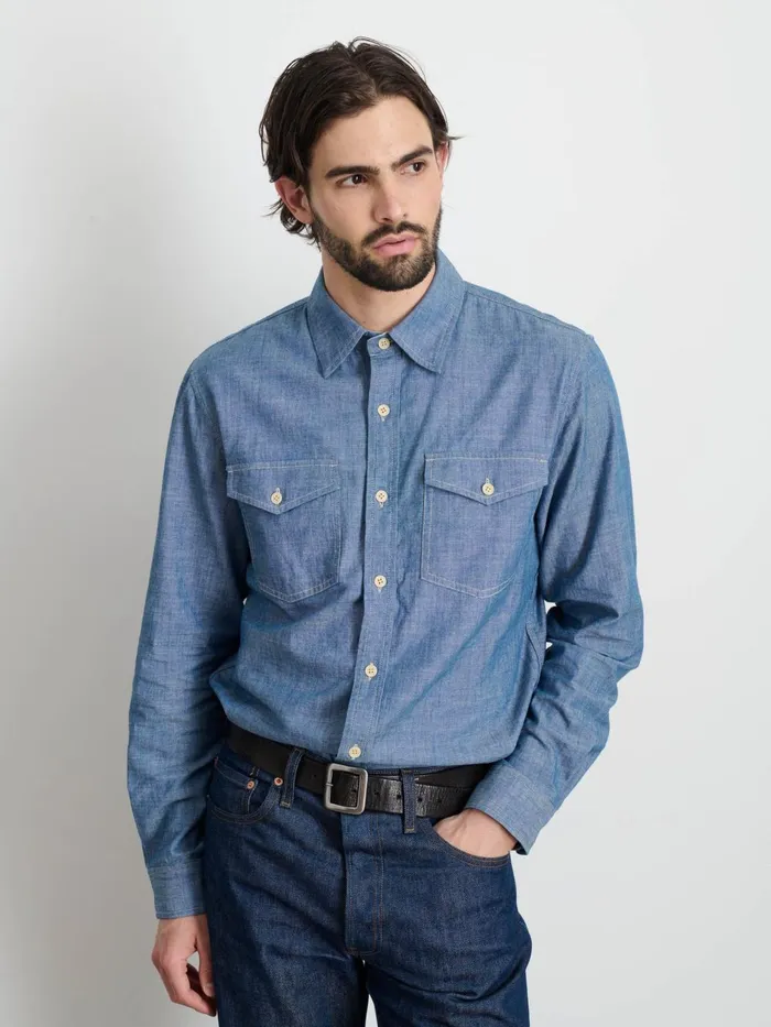 Alex Mill Denim Men Fred Shirt In Chambray