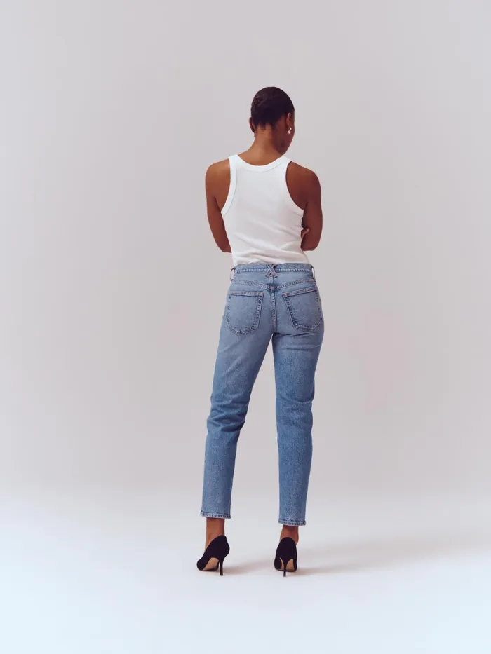 Alex Mill Denim Women Amber MidRise Slim Jean Vintage Light Indigo