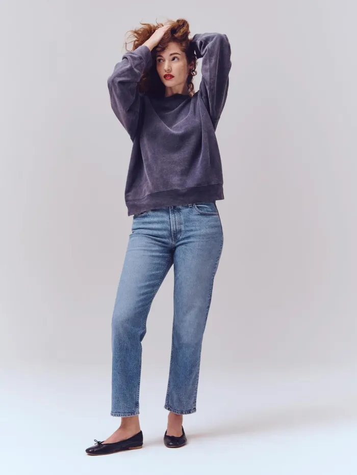 Alex Mill Denim Women Amber MidRise Slim Jean Vintage Light Indigo