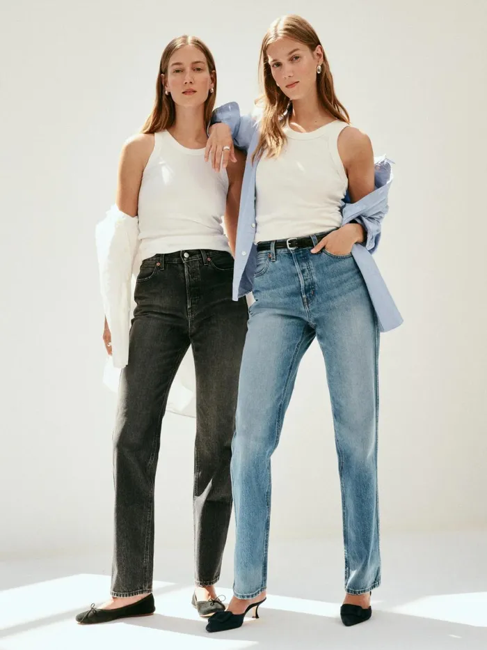Alex Mill Denim Women Carla High Rise Straight Jean Vintage Light Wash