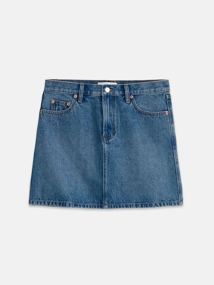 Alex Mill Dresses Skirts Women Andie Mini Skirt In Denim Copenhagen Medium Wash Alex Mill Dresses Skirts Women Andie Mini Skirt In Denim Copenhagen Medium Wash