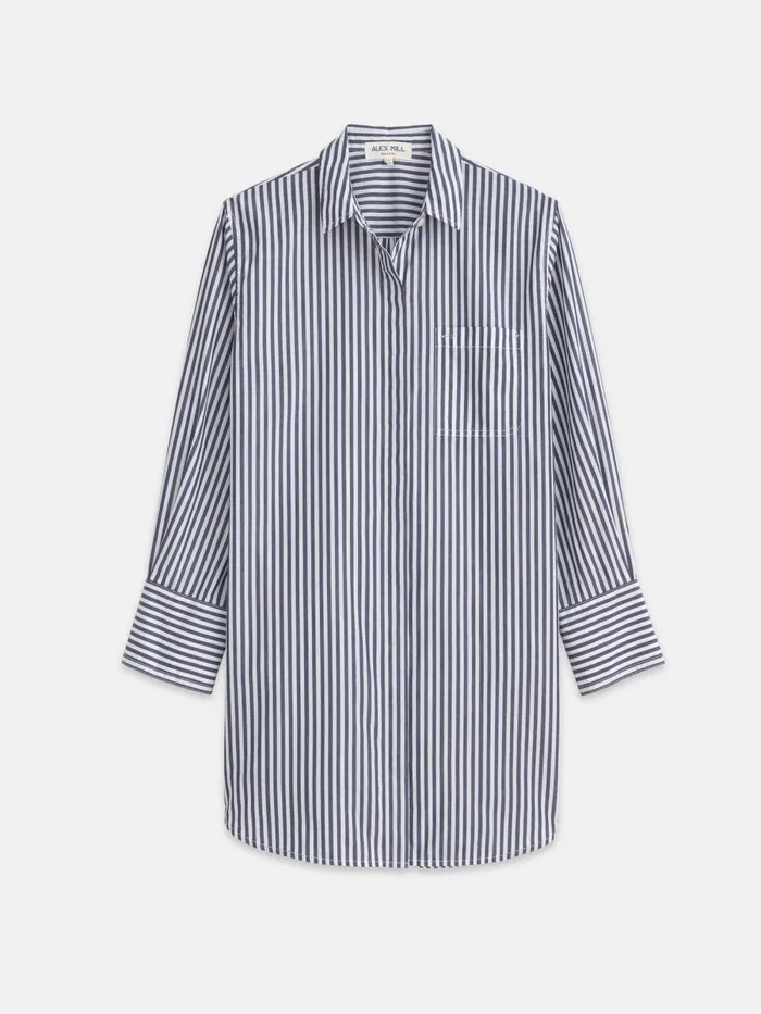 Alex Mill Dresses Skirts Women Belle Shirt Dress In Striped Cotton Poplin Navywhite Alex Mill Dresses Skirts Women Belle Shirt Dress In Striped Cotton Poplin Navywhite