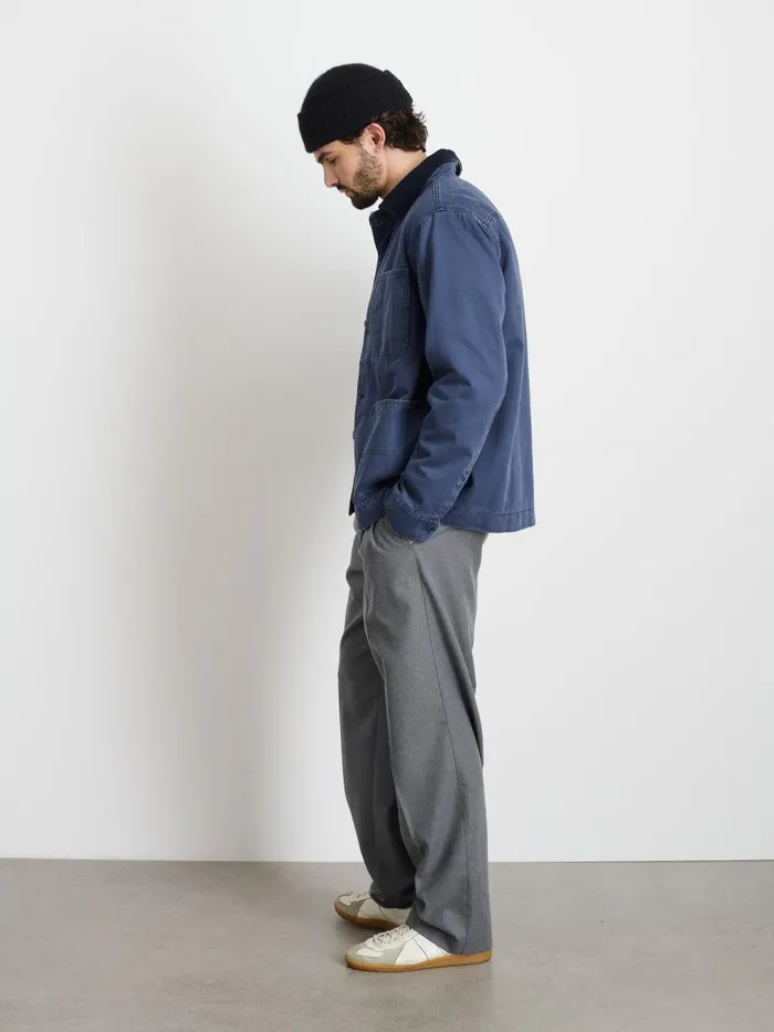 Alex Mill Jackets Coats Men Lined Work Jacket In Cotton Herringbone Storm Blue