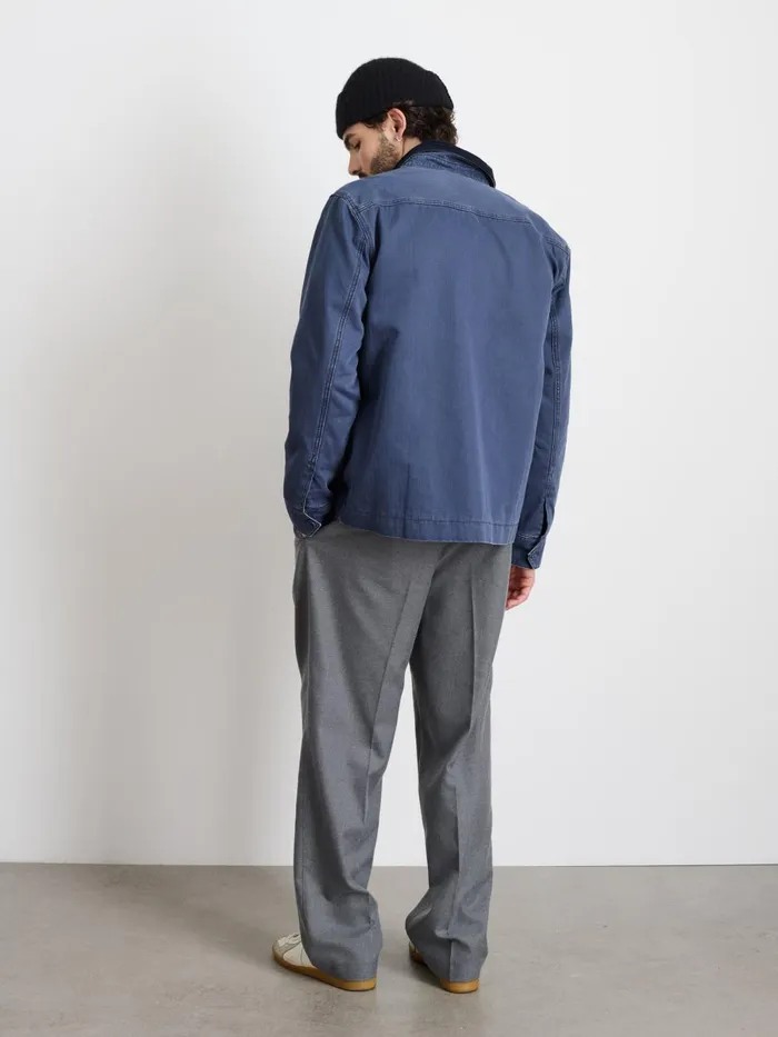 Alex Mill Jackets Coats Men Lined Work Jacket In Cotton Herringbone Storm Blue