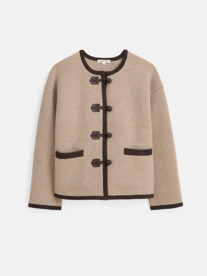 Alex Mill Jackets Outerwear Women Aubrey Sweater Jacket In Merino Wool Oatmeal Alex Mill Jackets Outerwear Women Aubrey Sweater Jacket In Merino Wool Oatmeal