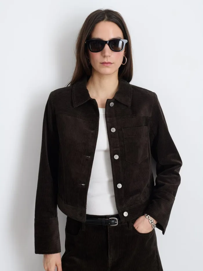 Alex Mill Jackets Outerwear Women Camden Jacket In Corduroy Chocolate