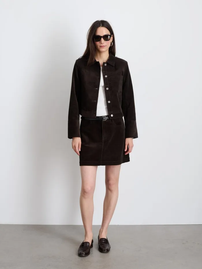 Alex Mill Jackets Outerwear Women Camden Jacket In Corduroy Chocolate