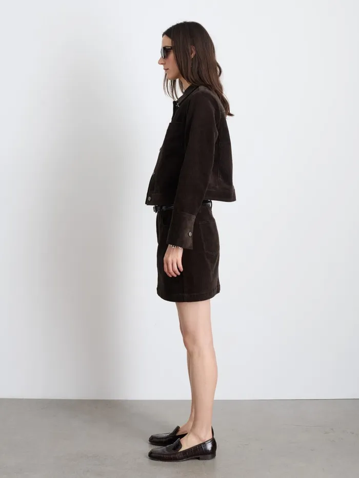 Alex Mill Jackets Outerwear Women Camden Jacket In Corduroy Chocolate