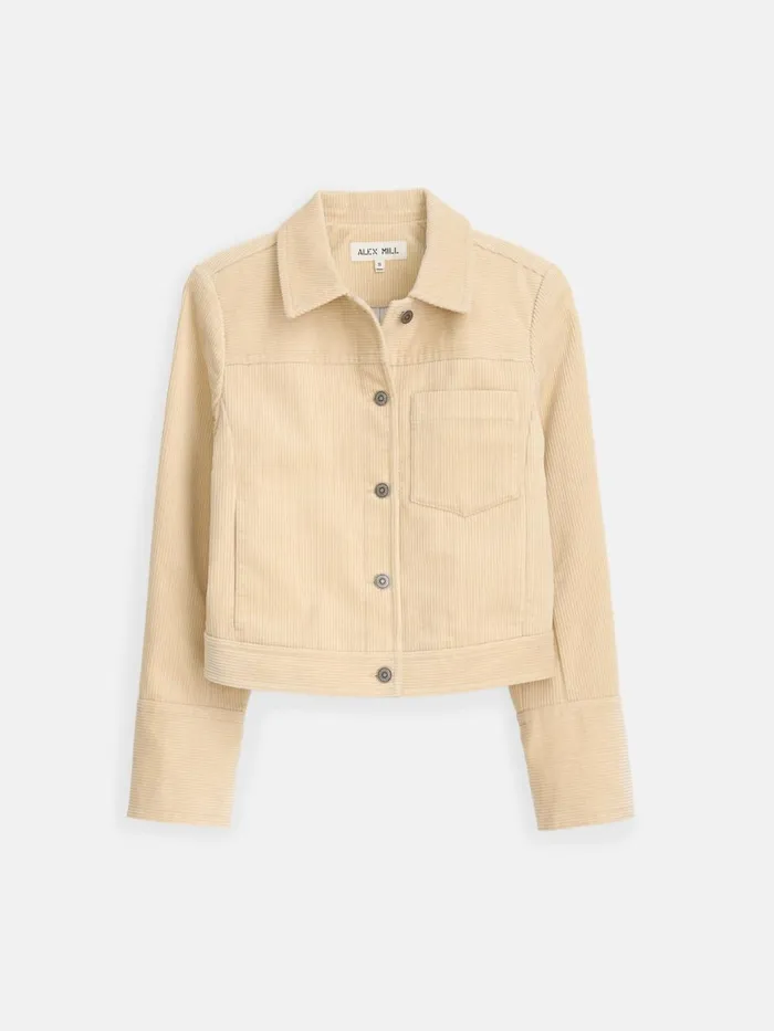 Alex Mill Jackets Outerwear Women Camden Jacket In Corduroy Light Bone