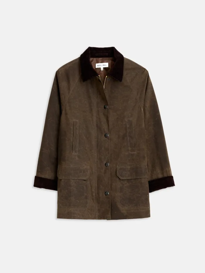 Alex Mill Jackets Outerwear Women Chiltern Street Jacket In Waxed Cotton Brown