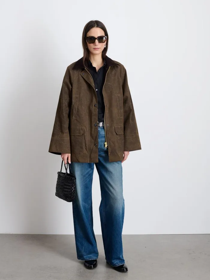 Alex Mill Jackets Outerwear Women Chiltern Street Jacket In Waxed Cotton Brown