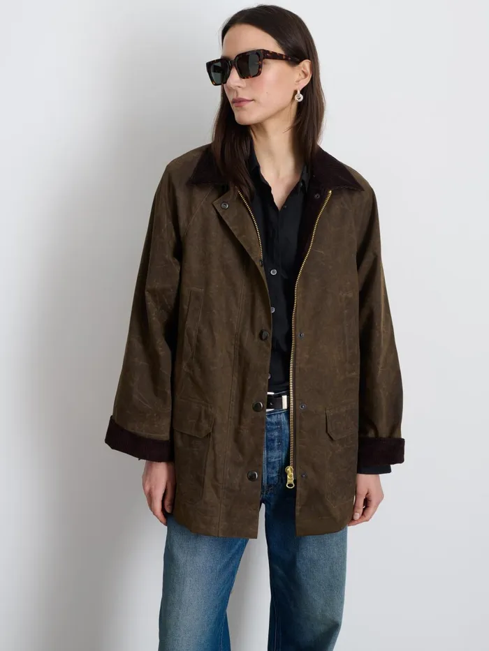 Alex Mill Jackets Outerwear Women Chiltern Street Jacket In Waxed Cotton Brown