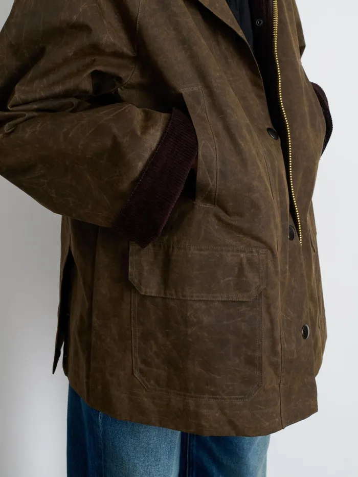Alex Mill Jackets Outerwear Women Chiltern Street Jacket In Waxed Cotton Brown