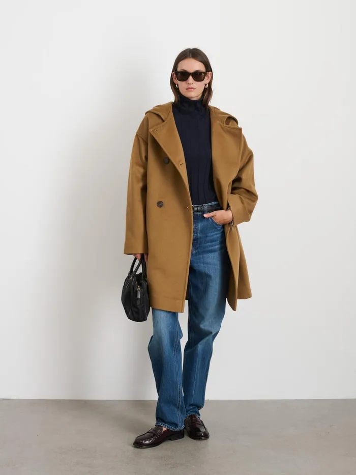 Alex Mill Jackets Outerwear Women Double Breasted Coat In Cashmere Vicuna