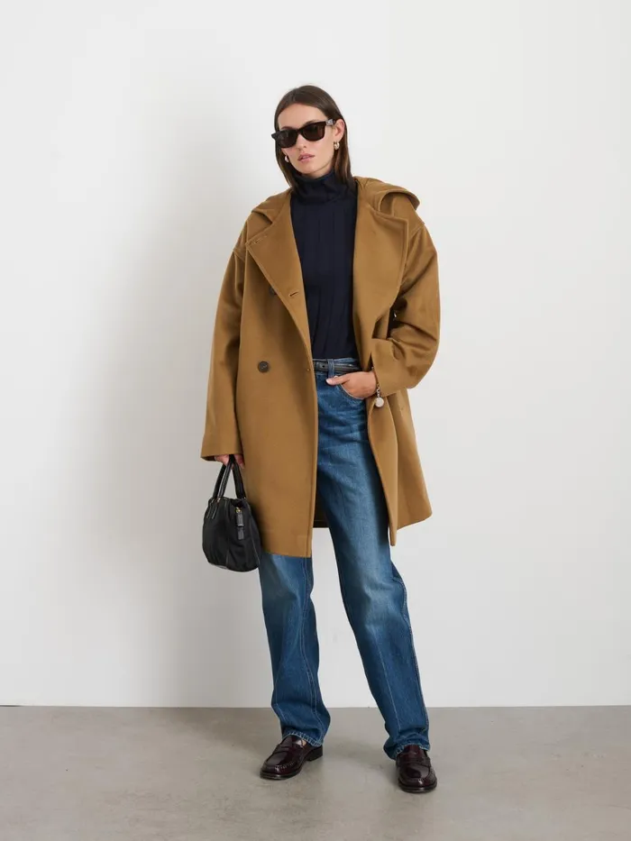 Alex Mill Jackets Outerwear Women Double Breasted Coat In Cashmere Vicuna