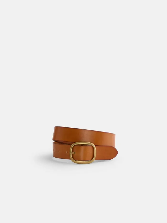 Alex Mill Men Maximum Henry Wide Oval Belt Light Brown