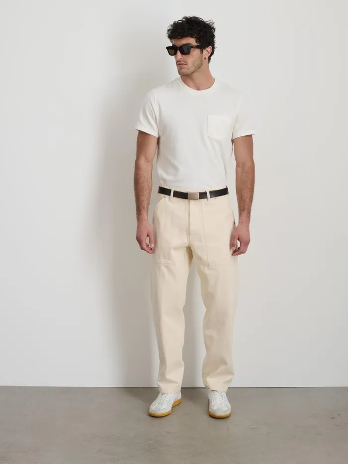 Alex Mill Pants Men Painter Pant In Recycled Denim Natural