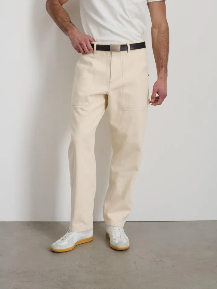 Alex Mill Pants Men Painter Pant In Recycled Denim Natural