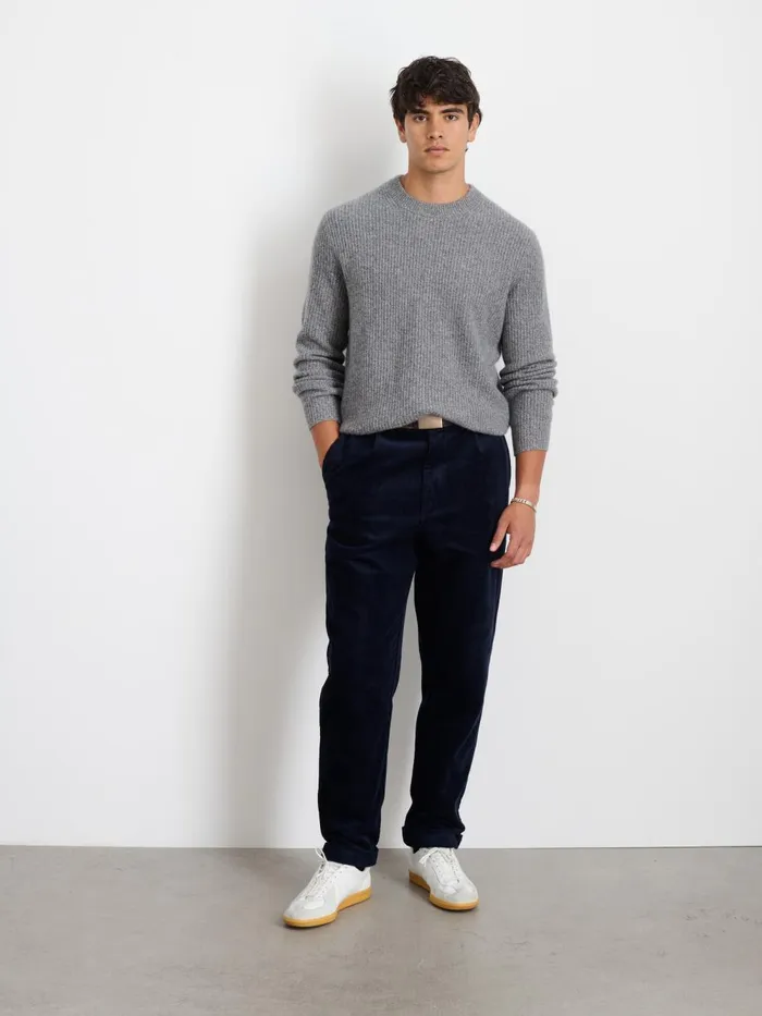 Alex Mill Pants Men Standard Pleated Pant In Corduroy Dark Navy