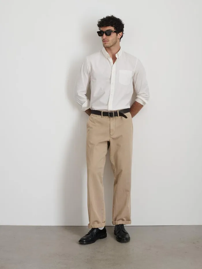 Alex Mill Pants Men Straight Leg Pant In Vintage Washed Chino Faded Khaki