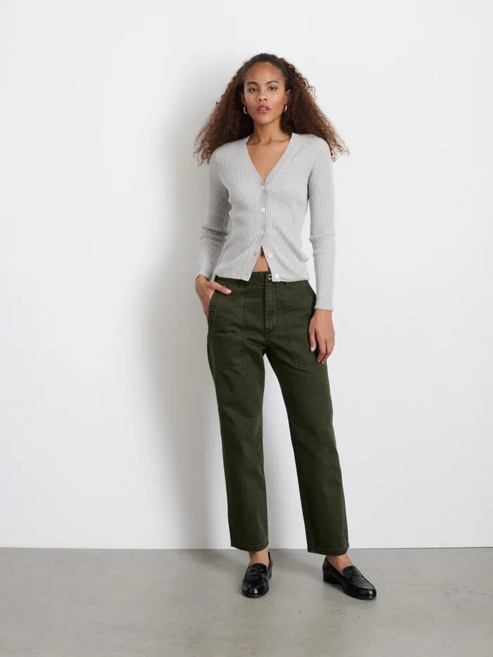 Alex Mill Pants Women Neil Pant In Herringbone Military Olive