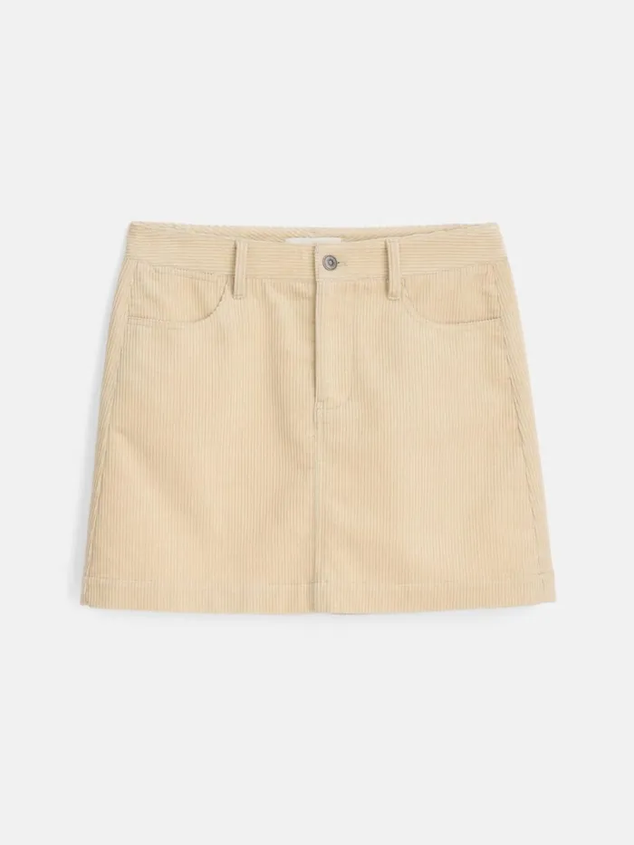 Alex Mill Set Dressing Women Camden Skirt In Corduroy Light Bone