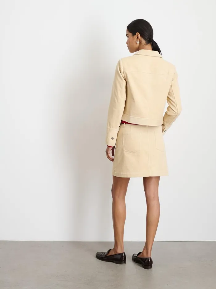 Alex Mill Set Dressing Women Camden Skirt In Corduroy Light Bone