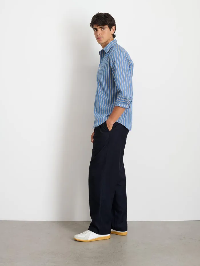 Alex Mill Shirts Men Mill Shirt In Halo Stripe Blueivory