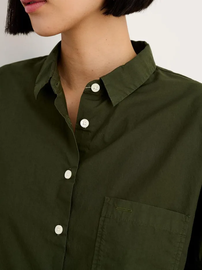 Alex Mill Shirts Tops Women Jo Shirt In Cotton Poplin Pine Needle