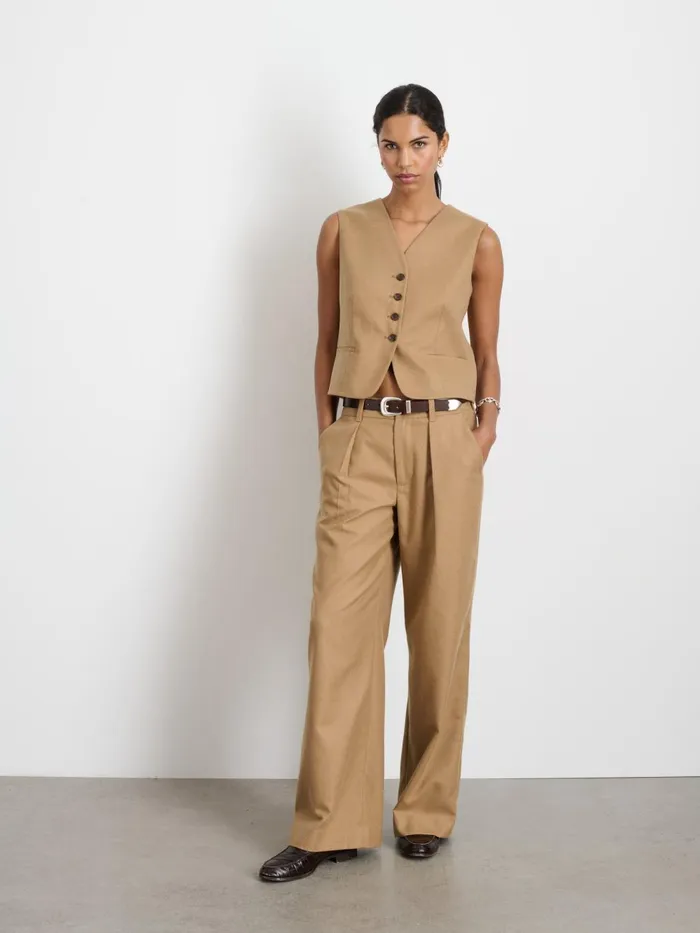 Alex Mill Shirts Tops Women Soho Vest In Wool Camel Alex Mill Shirts Tops Women Soho Vest In Wool Camel