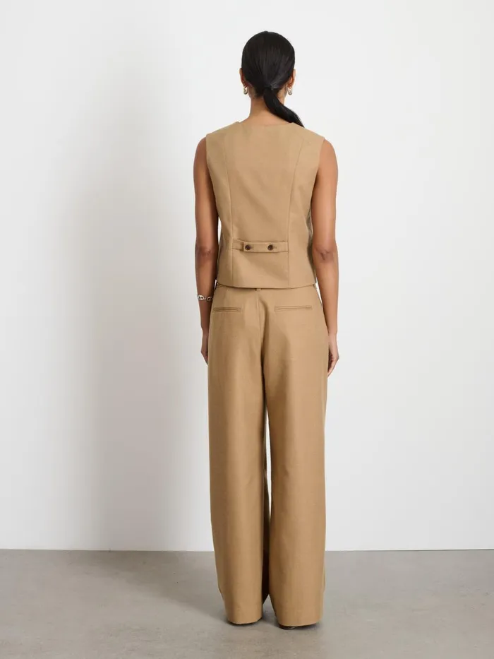 Alex Mill Shirts Tops Women Soho Vest In Wool Camel Alex Mill Shirts Tops Women Soho Vest In Wool Camel