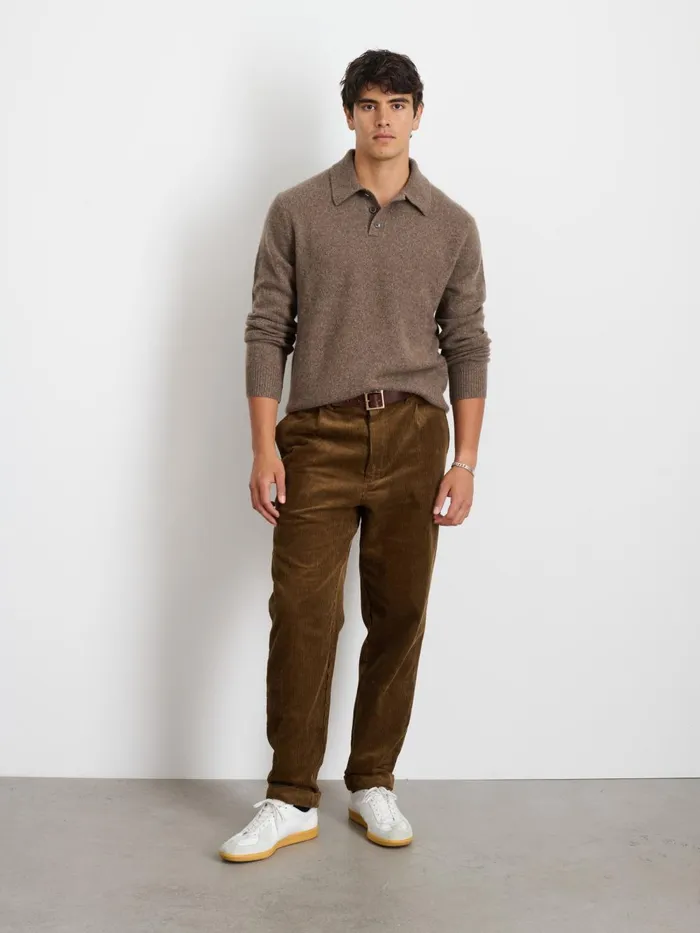 Alex Mill Suiting Blazers Men Standard Pleated Pant In Corduroy Long Inseam Saddle