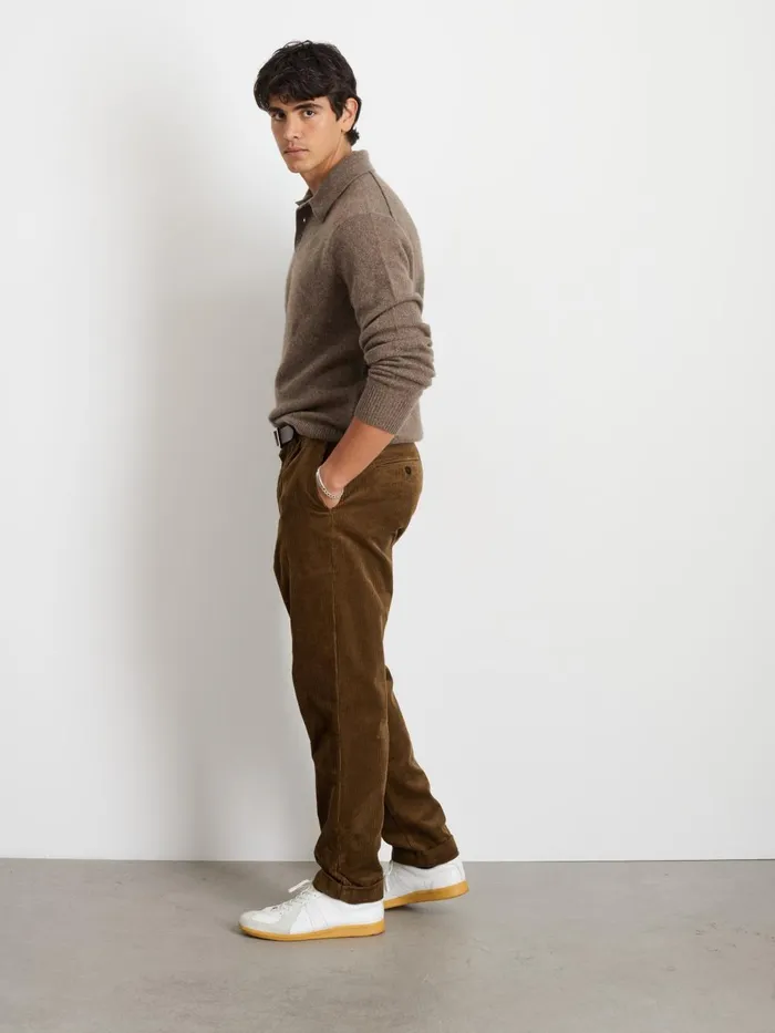 Alex Mill Suiting Blazers Men Standard Pleated Pant In Corduroy Long Inseam Saddle