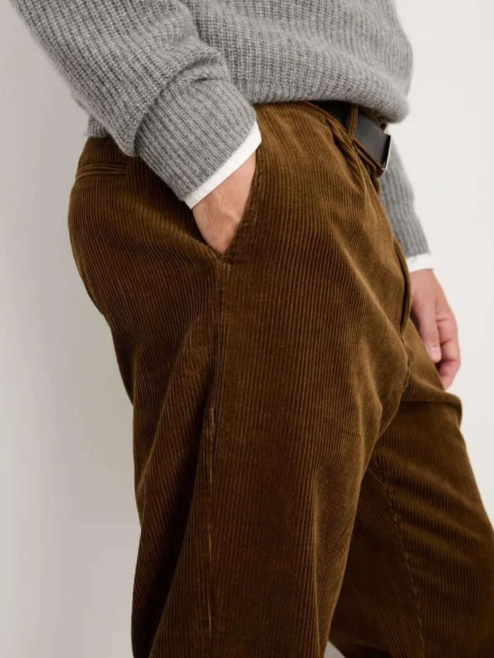 Alex Mill Suiting Blazers Men Standard Pleated Pant In Corduroy Long Inseam Saddle