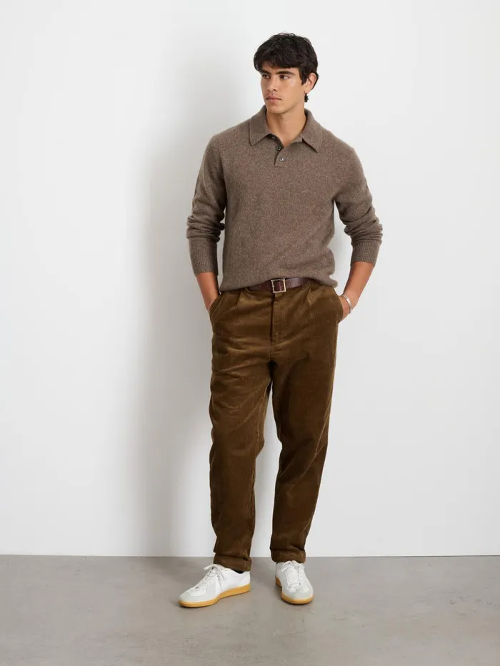 Alex Mill Suiting Blazers Men Standard Pleated Pant In Corduroy Long Inseam Saddle
