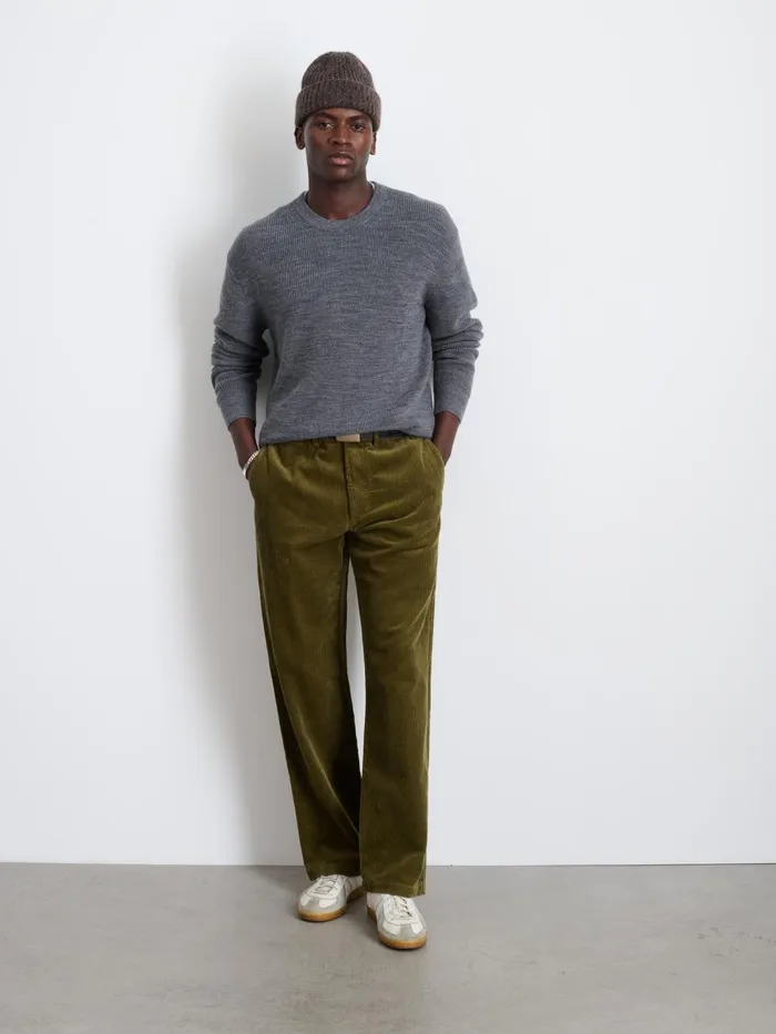 Alex Mill Suiting Blazers Men Straight Leg Pant In Corduroy Long Inseam Dark Olive