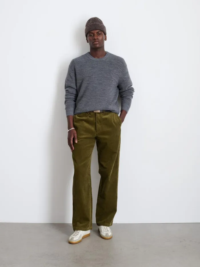Alex Mill Suiting Blazers Men Straight Leg Pant In Corduroy Long Inseam Dark Olive