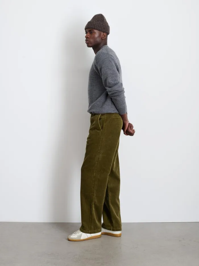 Alex Mill Suiting Blazers Men Straight Leg Pant In Corduroy Long Inseam Dark Olive