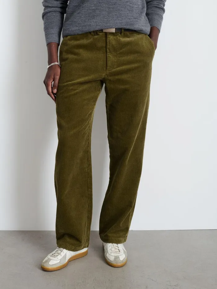 Alex Mill Suiting Blazers Men Straight Leg Pant In Corduroy Long Inseam Dark Olive