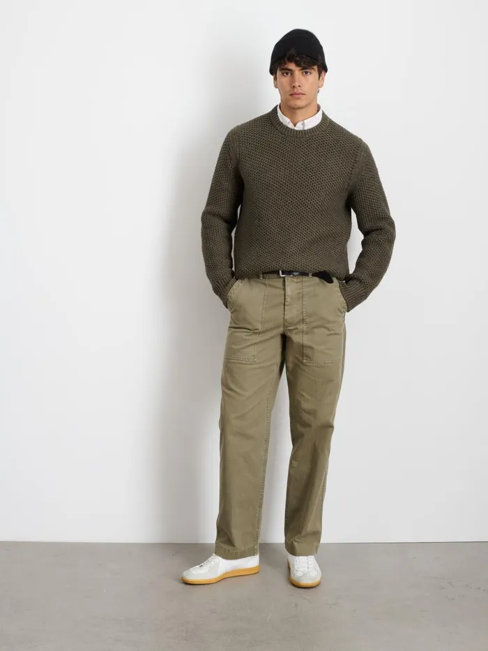 Alex Mill Sweaters Sweatshirts Men Benji Crewneck Sweater Heather Olive