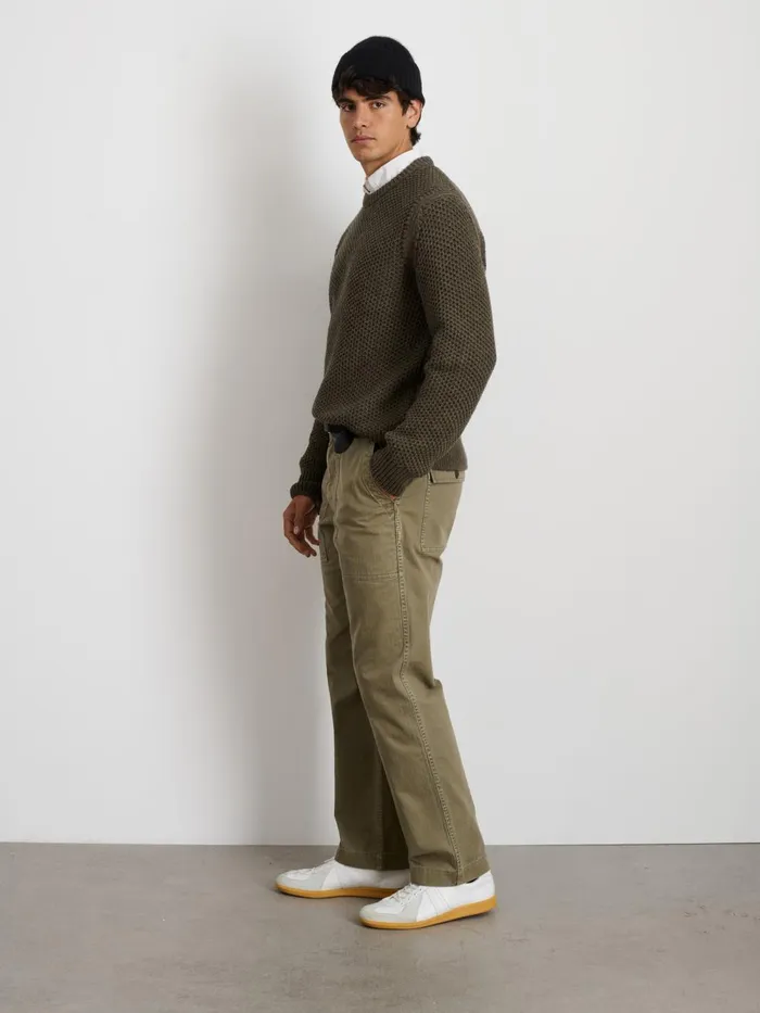 Alex Mill Sweaters Sweatshirts Men Benji Crewneck Sweater Heather Olive