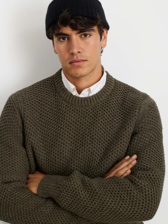 Alex Mill Sweaters Sweatshirts Men Benji Crewneck Sweater Heather Olive